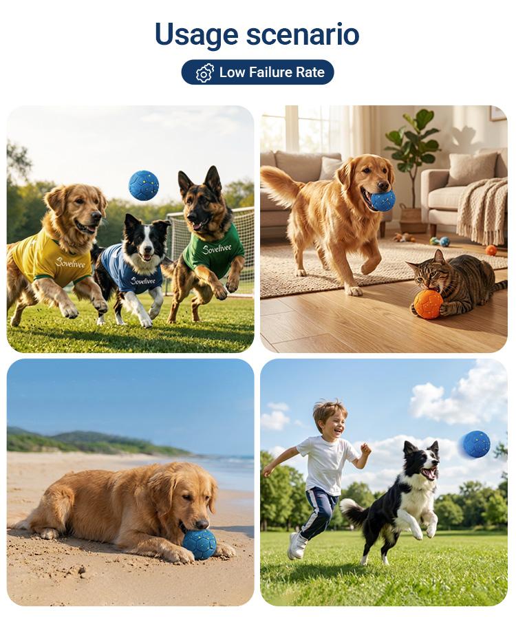 Sovelivee Soulful Interactive Soccer Ball – Infused with Life, Made to Cherish. Automatic Rolling Pet Toy, Loyal Brave Guardian 2026 Edition, Rechargeable & Durable, for Your Beloved Companion dog