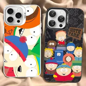 Cartoon Funny S-South-P-Park Phone Case Compatible for IPhone 17 Pro Max 11 12 13 14 15 16 Pro Max Air Plus Matte Shockproof Back Cover