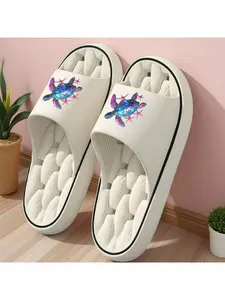 1 pair of new unisex slippers, decorated with dreamy turtles and starfish, indoor/outdoor slippers, holiday gift slippers, women's sandals, room slippers, birthday gift slippers, casual slippers, summer EVA slippers, bathroom slippers, beach slippers