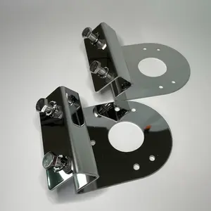 45-Degree Clamp Mounts for Watermelon Lights - 2Pcs Stainless Steel Under Glow Brackets, No-Drill Design for Trucks & RVs