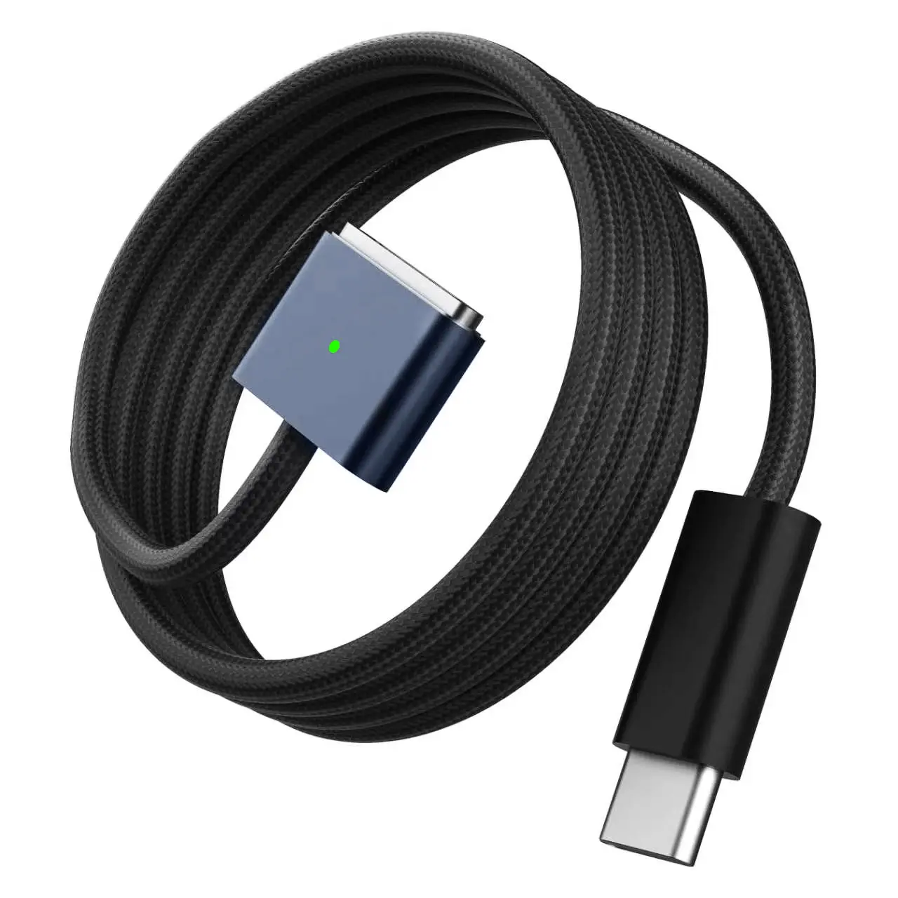 USB-C to Magnetic 3 Charging Cable for MacBook Pro/Air, 140W PD Fast Charger, 6.6FT Nylon Braided Cord, LED Indicator, Laptop Charging Cord, Back to School Gift