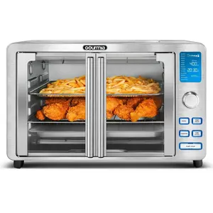 Gourmia 10QT Air Fryer 9-Slice Oven 14 One-Touch Functions Convection Toaster
