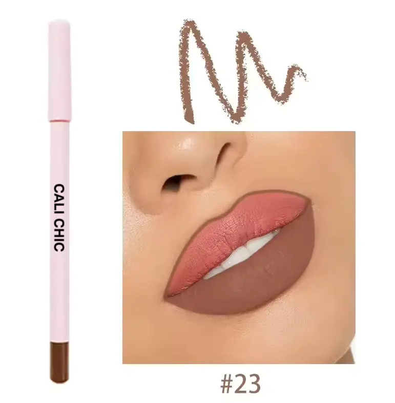 Cali Chic Lipliner Cream Glide Longwear Waterproof Pencil Rich Pigment Semi Matte Vegan Cruelty Free Cosmetic Makeup Shade #23