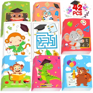 42 Pcs Graduation Coloring Books, Mini Bulk Coloring Booklets with Games, Thick Paper Easy to Color, Back to School Graduation Party Favors Classroom Goodie Bag Fillers Gifts for Boys Girls