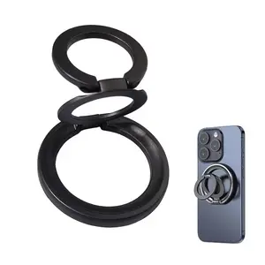 Magnetic Phone Ring Holder with Magnetic Compatibility, 360° Rotation, Folding Phone Finger Grip, Magnetic Phone Stand for iPhone 16 15 14 13 12 Pro Max