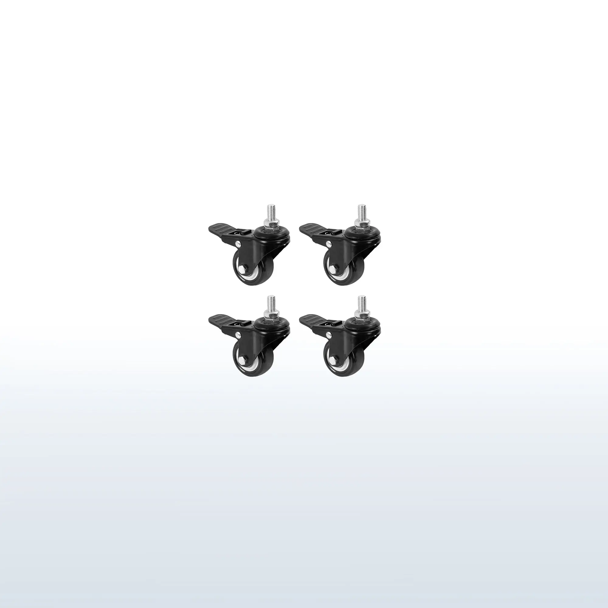 M10 Lockable Caster Wheels (Set of 4), M10 Compatibility Furniture Hardware for Tools & Hardware Applications