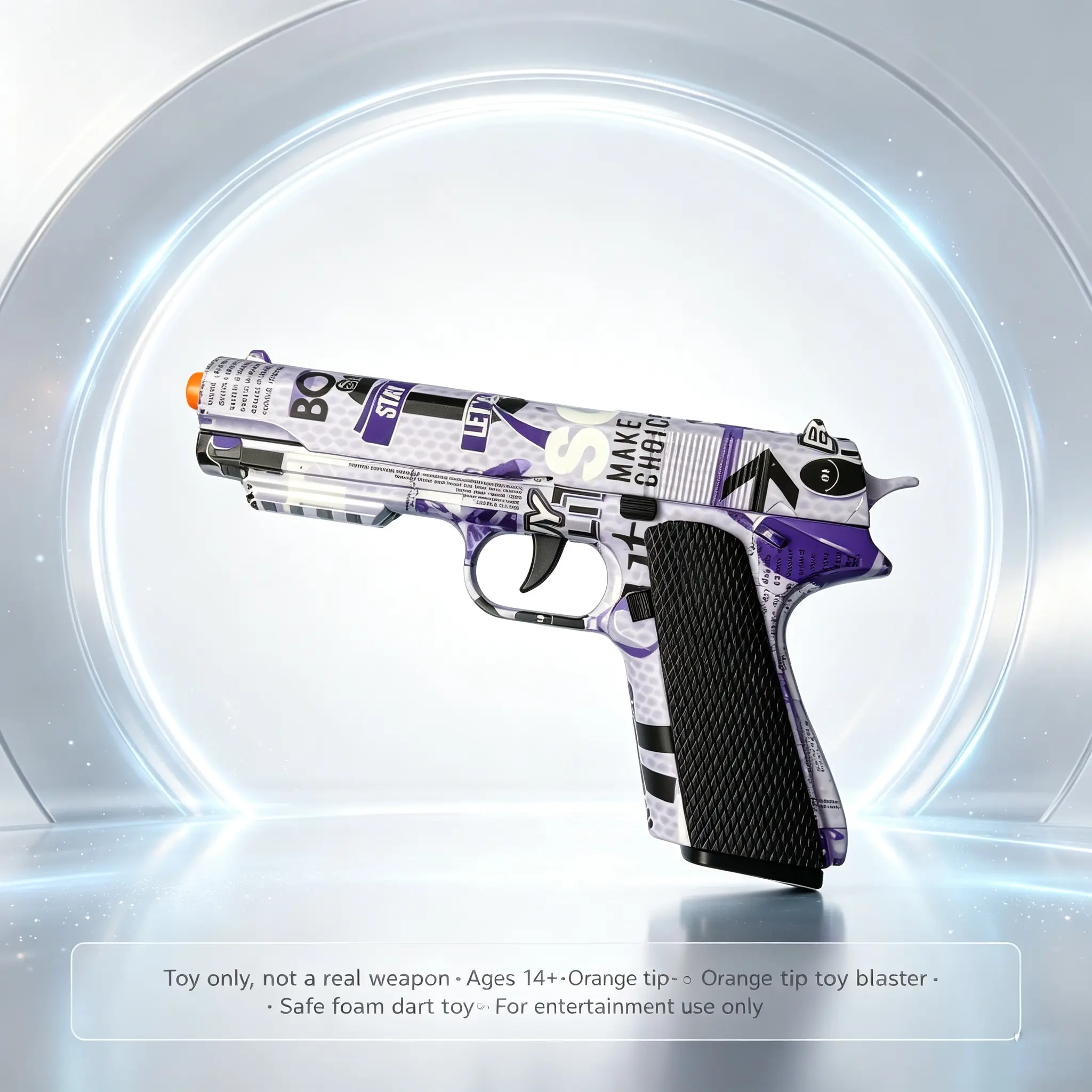 MJT1911 Classic Shaped Blaster Toy Gun Replica, Collectibles Ornamental Piece for Home Decoration, Over 14 Yrs Age Recommended