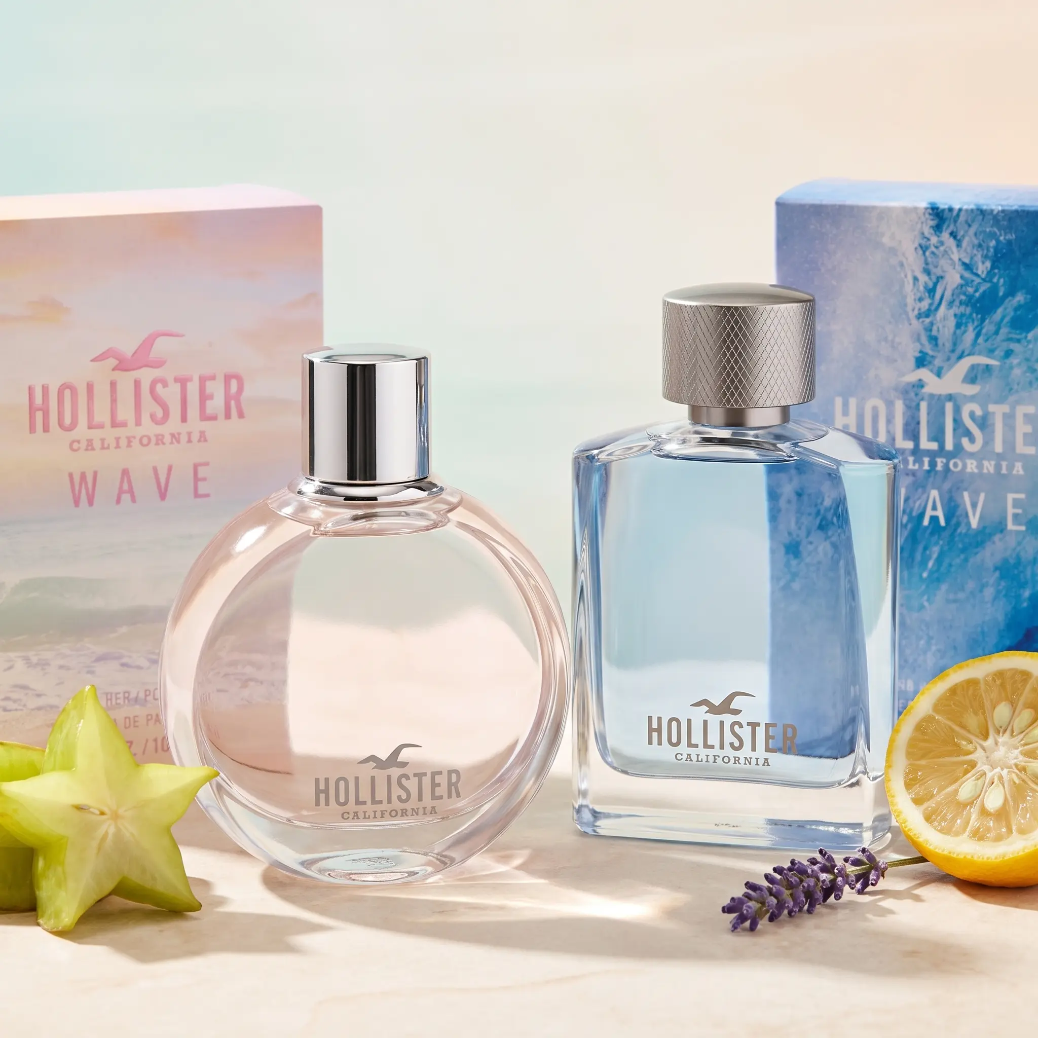 Hollister Wave His & Hers Duo: Matching 3.4oz Perfume & Cologne Set Hollister Wave His & Hers Duo: Matching 3.4oz Perfume & Cologne Set