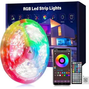 Led Lights for Bedroom 100ft Music Sync Color Changing Led Strip Lights with Remote and App Control RGB Led Light Strip for Home Party Room Decor