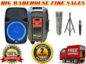 MR DJ PBX2690LB 15" 3500W BLUETOOTH ACTIVE POWERED PA DJ PARTY SPEAKER + STAND