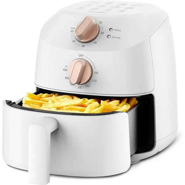 COMFEE' Compact 2.1-Quart Mini Air Fryer for Small Kitchens, White