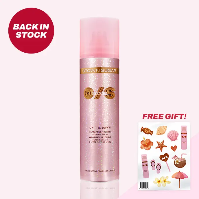 On ‘Til Dawn Brown Sugar Waterproof Glitter Setting Spray