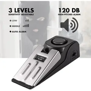 Door Stop , Door Stopper  for  Travel Apartment with 120DB Siren Portable Safety Tool 1 Pack
