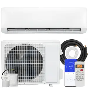 HOMCOM 24000 BTU Mini Split Air Conditioner and Heat Pump, 22 SEER2 230V WIFI Enabled Energy Efficient Ductless Inverter AC Unit Cools up to 1500 Sq.Ft, Works with Alexa, Installation Kit
