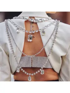 Best-selling water diamond back chain design sense suit back chain hollow multi-layer body chain fashion temperament
