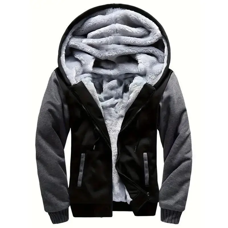 Man Jacket 2026 Men's Thermal Fleece Hooded Jacket, Autumn and Winter Leisure Multicolor Jacket Coat Dandy Man Jacket 2026 Men's Thermal Fleece Hooded Jacket, Autumn and Winter Leisure Multicolor Jacket Coat Dandy