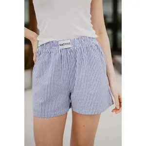 Navy Blue Striped Boxers