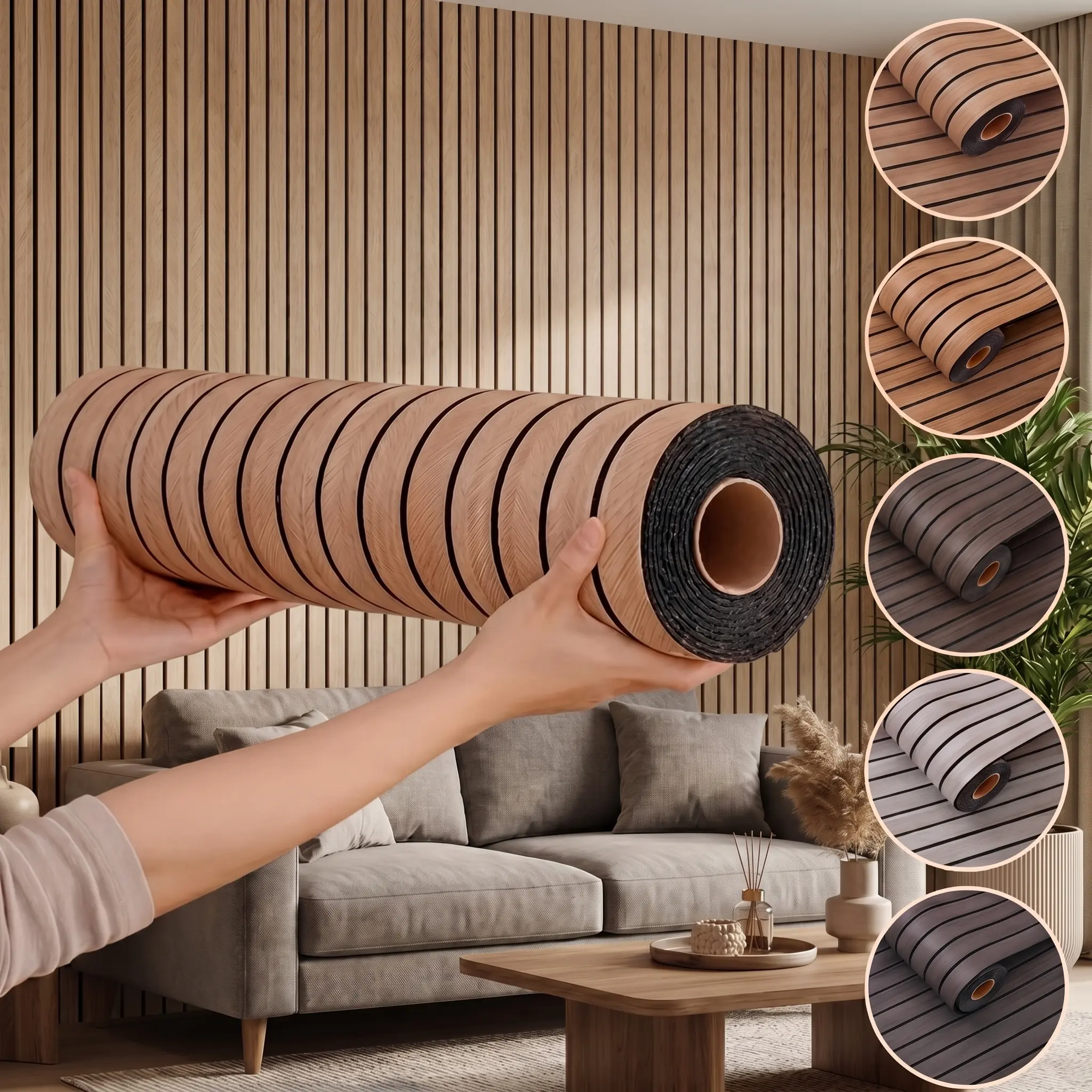 Extra Thick 3D Vintage Wood Grain Peel & Stick Wallpaper - Removable, Washable, Waterproof Vinyl, 1 Roll, 15.7×118.1inch, Perfect for DIY Kitchen, Living Room, Bathroom, Corridor, Home & Dorm Decor