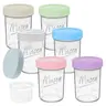 6-Pack Leak-Proof Wide Mouth Mason Jars with Lids for Overnight Oats, Fruits/Nuts, Chia Pudding, Yogurt, Parfait and Salad Airtight Stackable