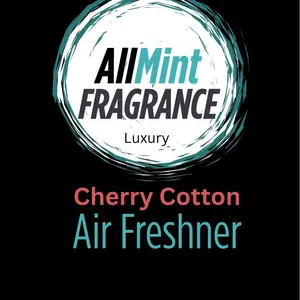 AllMint Fragrance- Cherry Cotton Air Freshener 2 Oz Luxury Scent for Enhanced Driving Atmosphere Subtle Improvement for Daily Activities