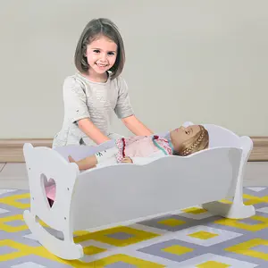 doll cradle for 18 inches doll wooden bed toys