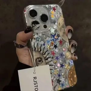 Sun Star Pattern Phone Case, Full Coverage Anti-Drop Protection, Tpu Material, Fits iPhone 17/17pro/17promax/16pro/15/14/13/12 Pro Max 16plus