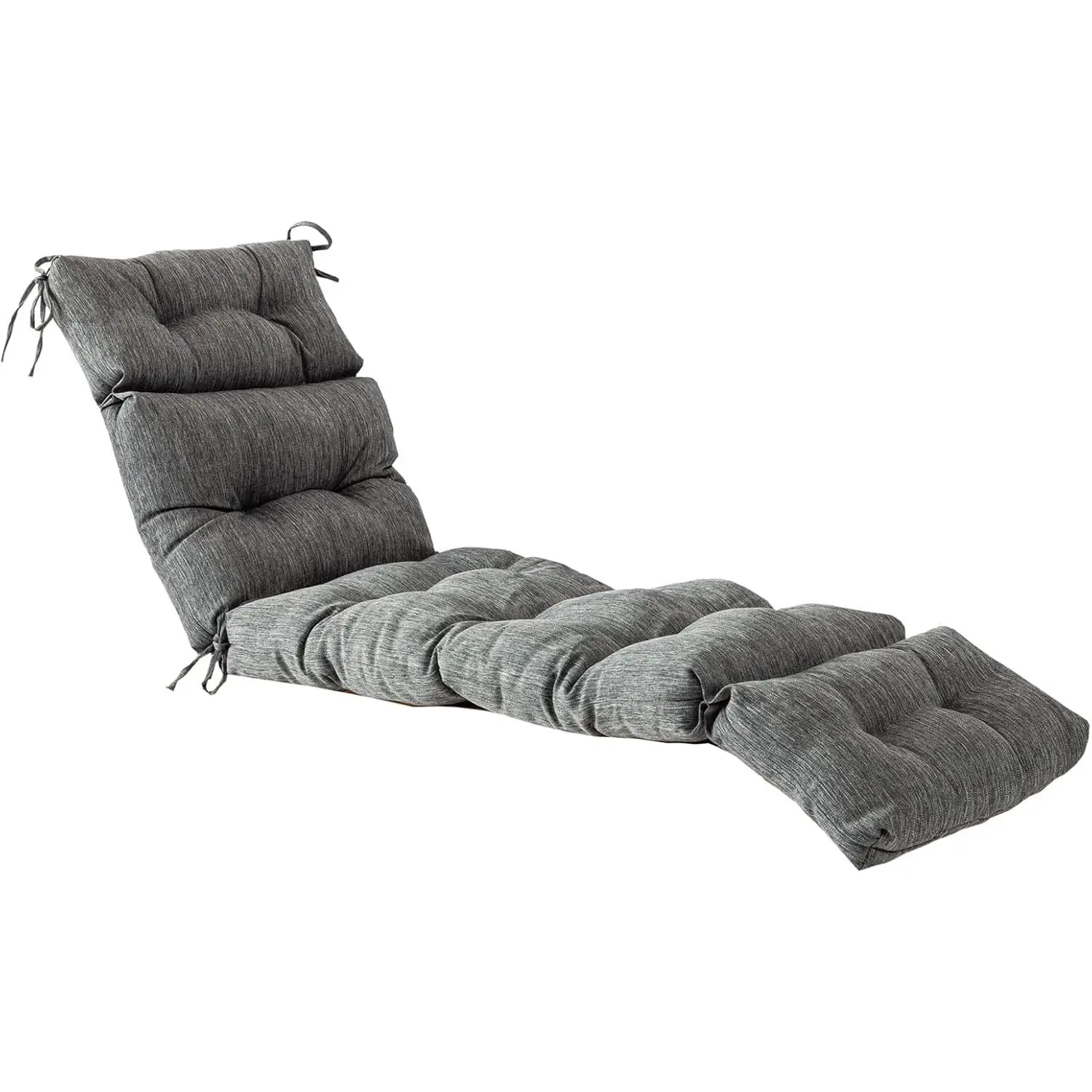 Indoor/Outdoor Chaise Lounge Cushion,Spring/Summer Seasonal Replacement Cushions. (Charcoal Black/Grey)
