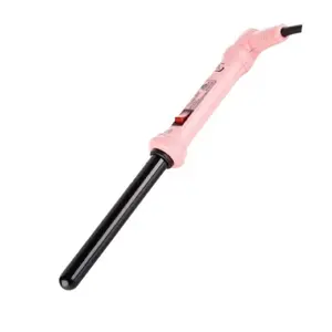 Le Angelique Ultimate Curling Iron 19mm Pink Clip-less Wand for Long Lasting Bouncing Curls Ceramic Coated Non-stick Barrel 430FHC Heat Resistant Thermal Glove Included