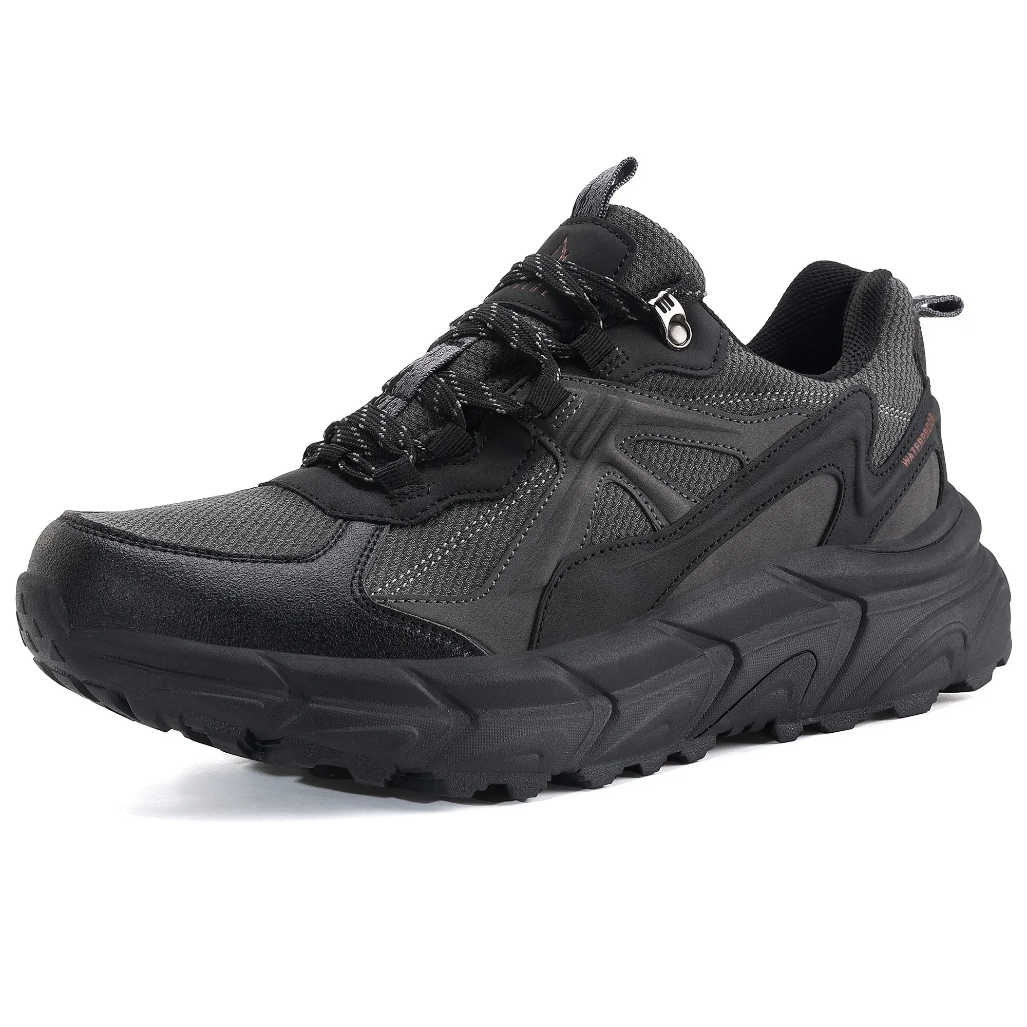 Men's Waterproof Breathable Hiking Shoes - Lightweight Trekking Outdoor Shoes with Non-Slip Soles, Breathable Outdoor Shoes
