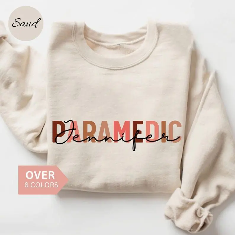 Personalized Paramedic Sweatshirt, Custom EMS Crewneck, Emergency Medical Technician Apparel, Thoughtful First Responder Gift