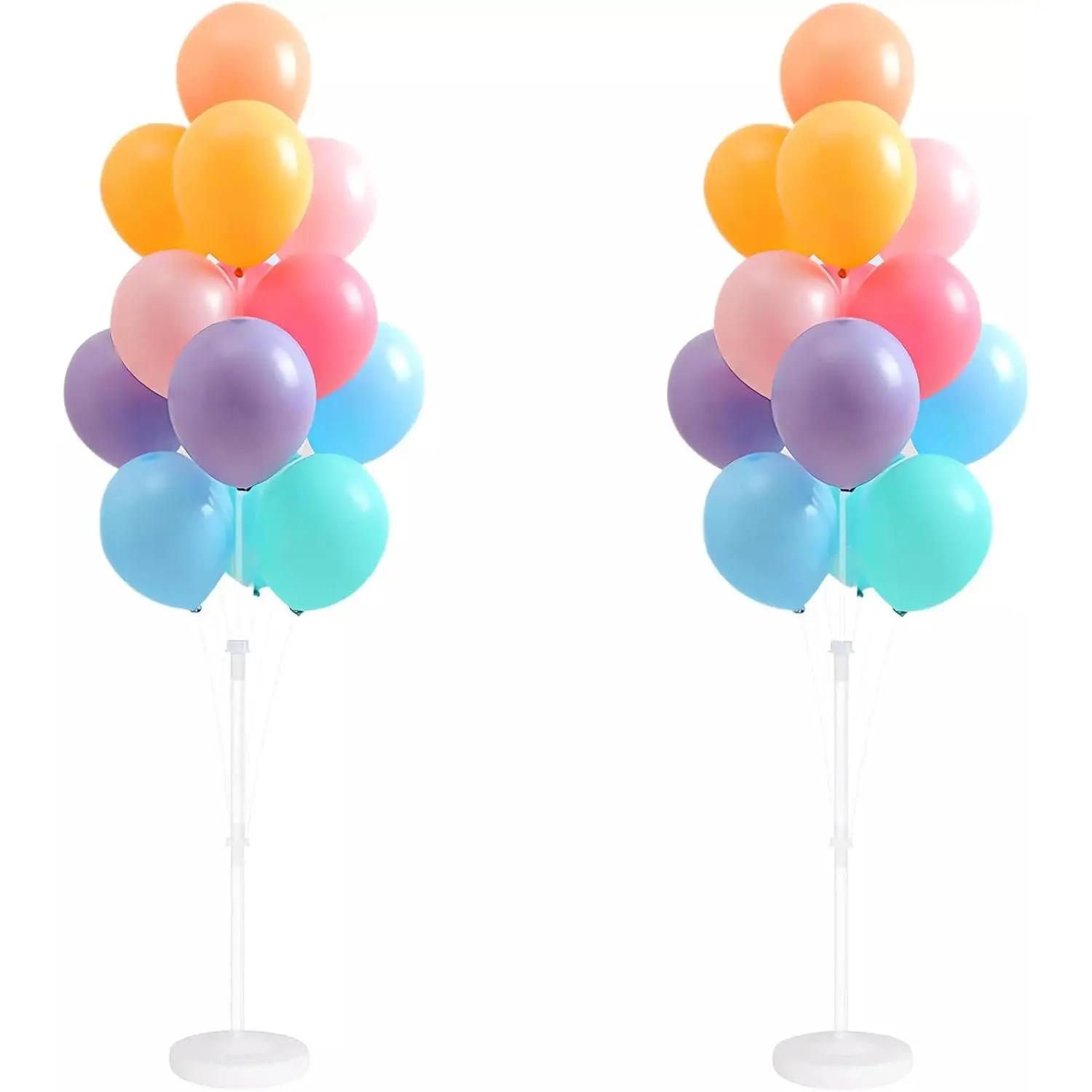 Balloon Column Stand Kit,2 Sets of Pink Balloon Tower Pillar with  Design for Grirls Party,Birthday, Wedding,  Shower, Graduation Valentine's Day Decoration