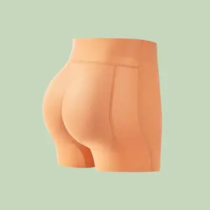 Latex False Buttocks Square Angle Underwear Natural Fake Buttocks Artifact Lifted Buttocks Flat Angle Seamless Peach Hip Pads Plain Pattern