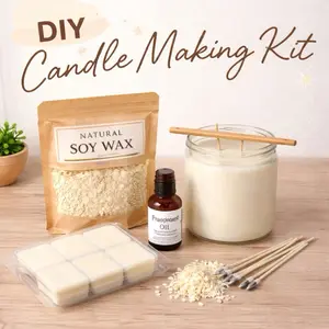 DIY Candle Making Kit with Soy Wax & Fragrance Oil - Perfect for Date Night & Home Decor Ornaments