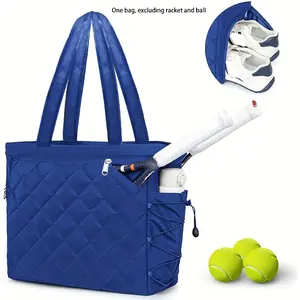 Extra Large Tennis and Pickleball Bag with Shoe Compartment - Heavy-Duty Carry Case Holds 2-4 Rackets, Lightweight Sports Gym Bag for Men & Women - Suitable for Tennis, Pickleball, Travel, Training - Available in Soft-Lined Compartmen