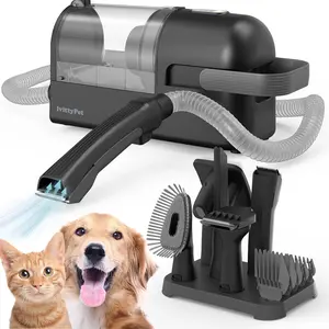 lvittyPet Pet Grooming Vacuum, Hair Trimmer for Dogs & Cats, 13000PA Suction, 5 Grooming Tools, Low Noise, 2.3L, for Shedding