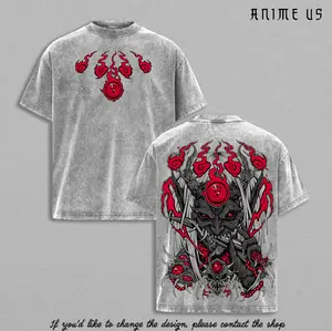 Shiki Fujin T-Shirt Anime Vintage Washed Oversized Graphic Tee Shinigami Seal Technique Streetwear Top for Anime Fans