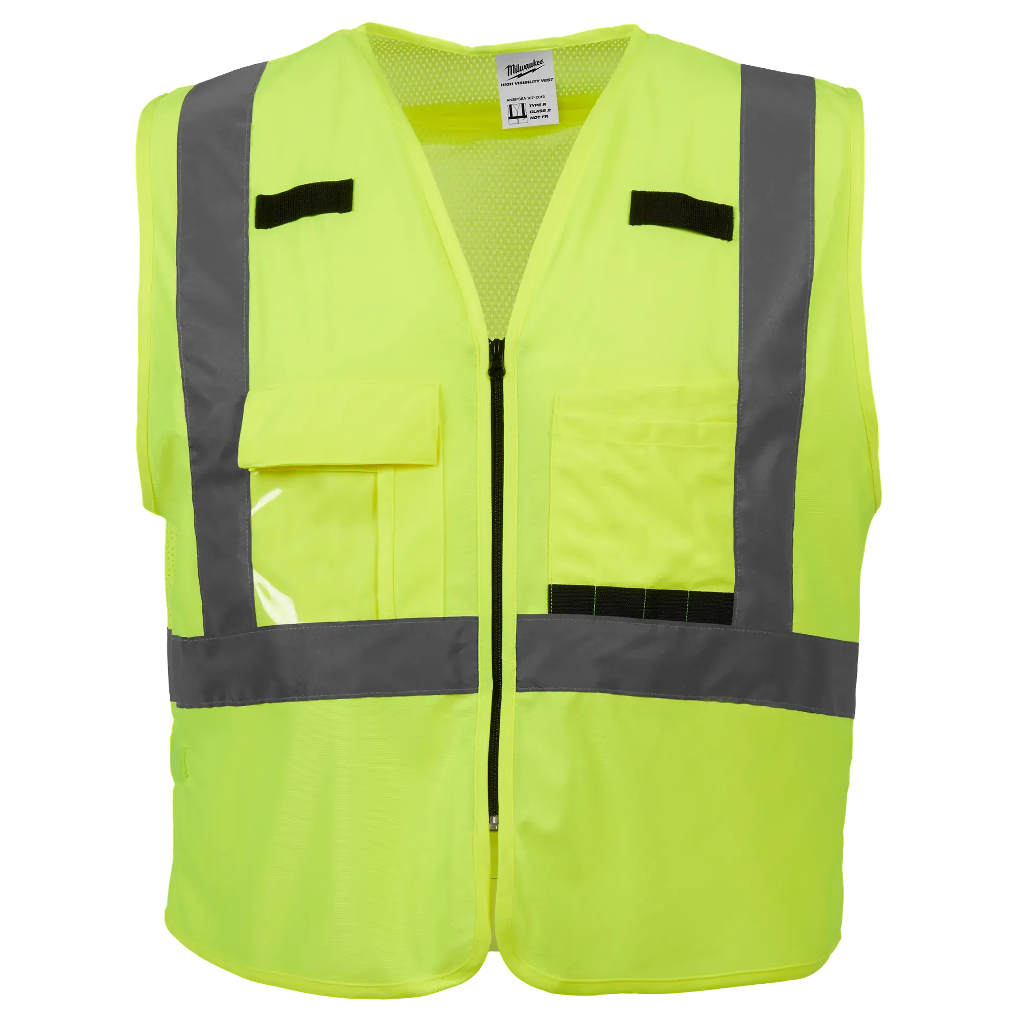 Milwaukee 48-73-5022 Class 2 High Visibility Yellow Work Safety Vest - L/XL
