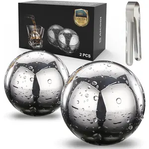 Metal Ice Cubes for Drinks - Stainless Steel Ice Round Balls, for birthday gifts for men, boyfriend and housewarming gifts