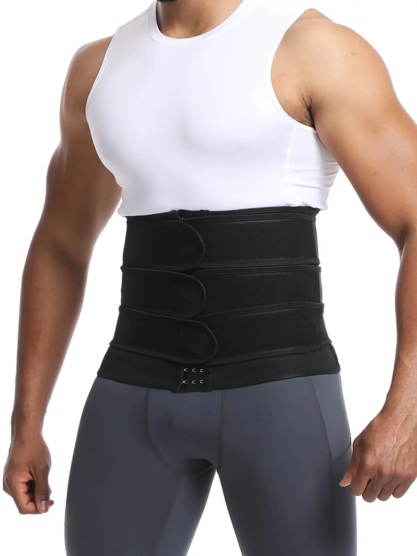 1pc Three-Way Waist Trainer, Fitness Belt for Workout, Tummy Control Waist Cincher, Sweat-Inducing Abdominal Binder, Body Shaping Gear