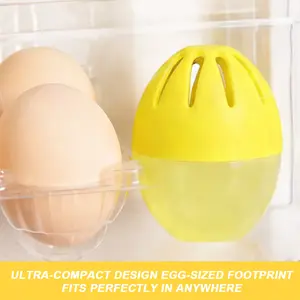 HERB ANGEL Aesthetic Lemon Fridge Freshener 4pc Cute Egg Deodorizer Set for Fridge Car & Closet Organization Ultra-Compact Design Banish Odors Enhance Home Vibe
