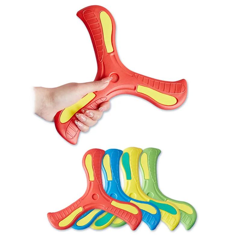 Children Boomerang Soft Three-leaf Cross Outdoor Toy Flying Disc Adult-kids Interactive Sports Toy for Puzzle Decompression Gift #RRB