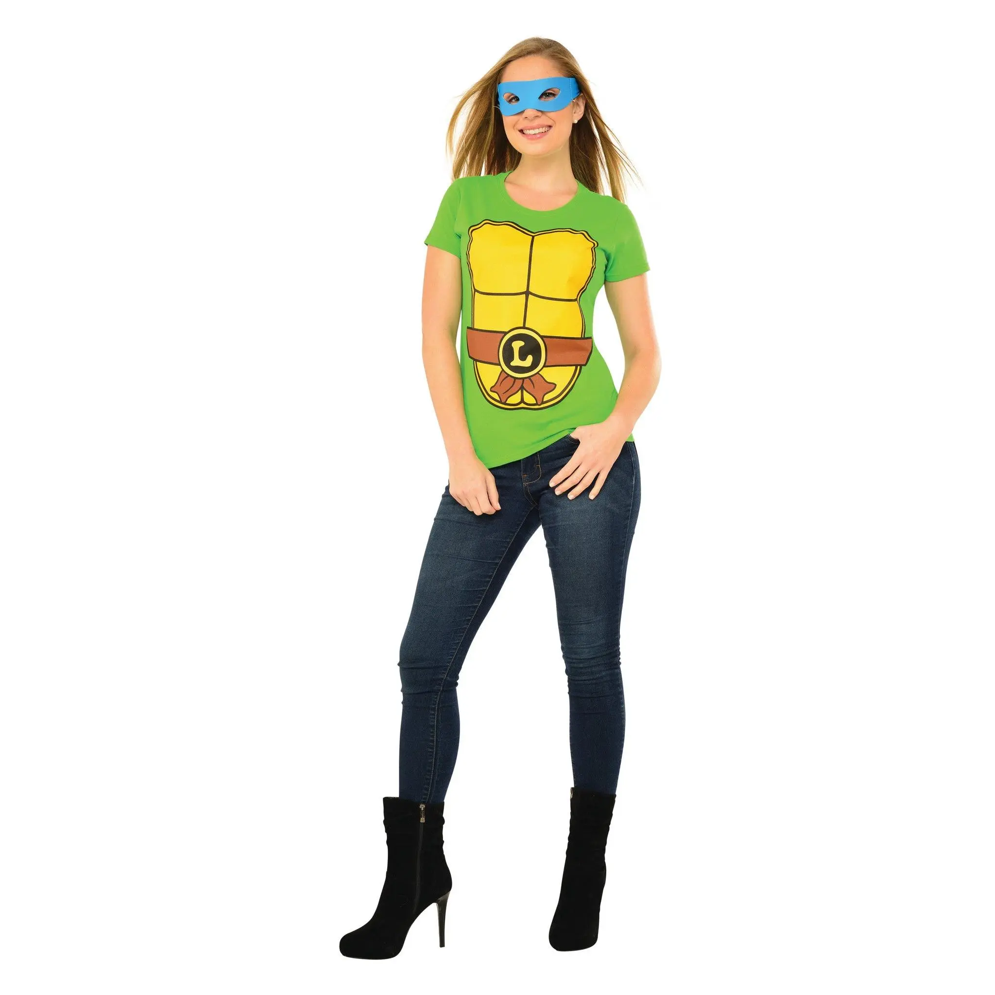 Womens Ninja Turtles Leonardo Shirt & Mask