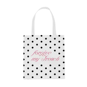 Forgive My French Polka Dot Tote