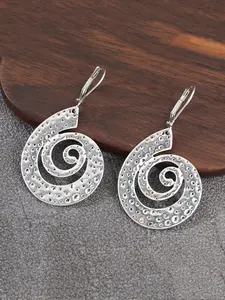Bohemian Hammer Pattern Vortex Snail Shell Shaped Pendant Earrings, Creative Women's Handmade Accessories Suitable for Travel and Vacation, Surprise Gifts for Women