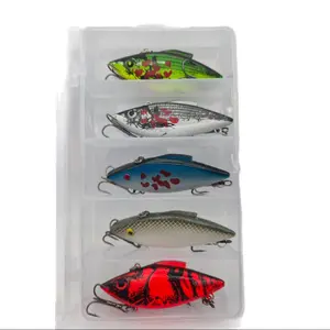 3 in lipless Crankbait 5 pack 15.6 grams 4d baits