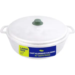 (Professional Large) Caldero  Cups - 17 QT / 16 L, Stainless  Pot, Even Heat Distribution and Fast Cooking Dutch Oven Pot,  Handles, Ideal for Rice, and  Fries