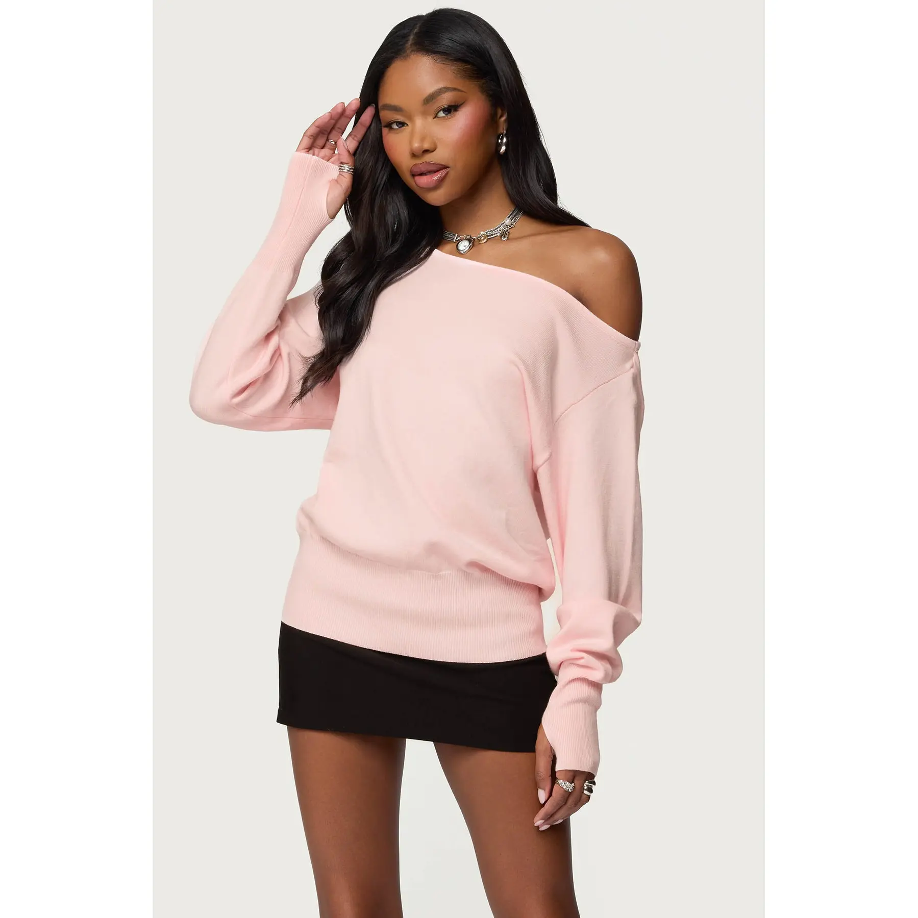 Off Shoulder Oversized Sweater Off Shoulder Oversized Sweater
