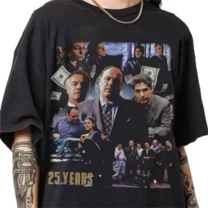 The Sopranos 90s Vintage Bootleg Style T-Shirt, Classic Retro Graphic Unisex Tee Gift For Men and Women Cotton Fabric