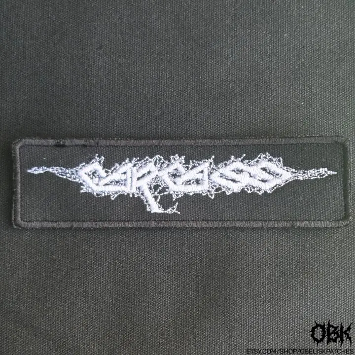 Carcass Patch  Embroidered Canvas Patch - Multiple Sizes, Iron On, Velcro for bags, clothing