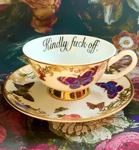 Flight of the Butterflies: Fuck off cup and saucer